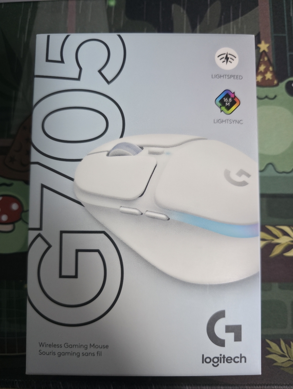 Logitech G705 Wireless Gaming Mouse — White with RGB Accent